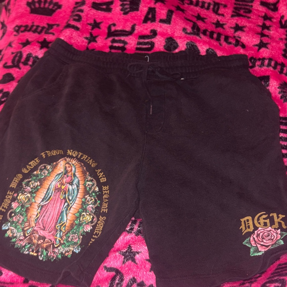 DGK Black Shorts with Colorful Graphic